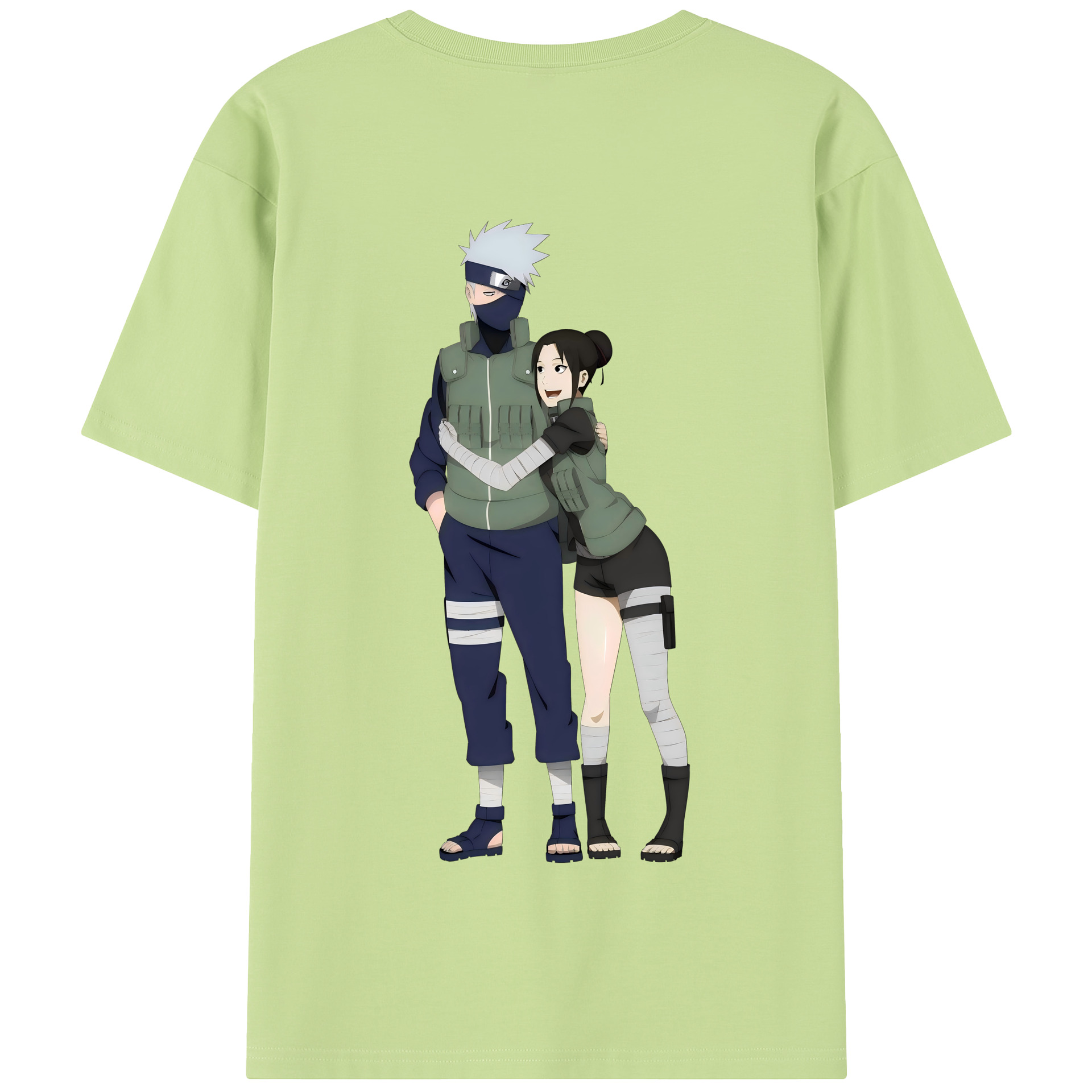 （画像用） NARUTO -ナルト- はたけ カカシ Hatake Kakashi 綿100％半袖Tシャツ（背面プリント）